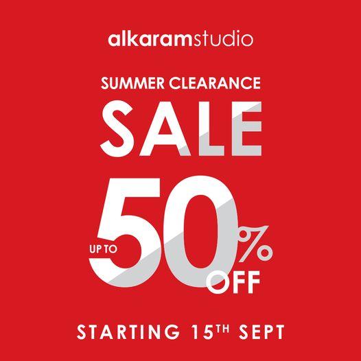 Alkaram Studio Summer Clearance Sale Upto 50 Off From 15th Sep 2022